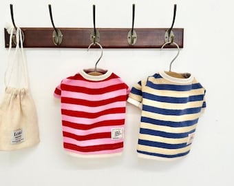 Maglietta a righe comoda, XS-2XL, abbigliamento per cani di piccola taglia, maglia ultraleggera per cani, maglia per cani, NKPUP