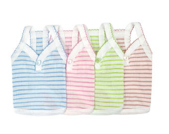 Stripe Ribbed Top, S-2XL, Dog Sleeveless, Dog-Tee, Dog T-shirt, Dog Top, Dog Clothing, Dog Fashion, Dog Apparel, Undershirt for Dogs