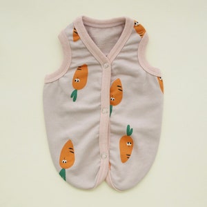 Cotton Carrot Vest, XS-XL, Pet Clothing, Dog-Vest, Dog Jacket, Dog Fashion, Dog Apparel, Pet Clothing