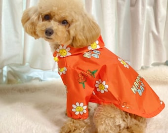Floral Rain Coat for Dog, S-XL, Waterproof, Poncho for Dog, Outdoor Rain coat for Dog,  Pet Clothing, Dog Jacket, Dog Apparel
