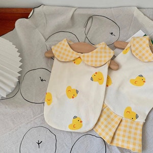 Duck Dress&Shirt, XS-XL, Dog Skirt, Dog Top, Dog Clothing, Dog Fashion, Dog Apparel