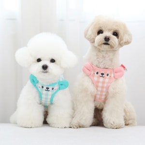 Cotton Mesh Harness, 3 Colors, Mesh Harness for Pet, Step in Harness, Fleece Dog Harness, Small Dog Harness, Harness Dog