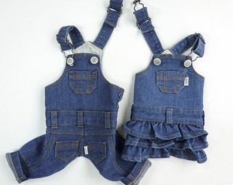 Denim Overall, S-2XL, Dog Jumpsuit, Dog Out Door, Pet Clothing, Dog Coat, Dog Winter Top, Dog Fashion, Dog Apparel, Pet Clothing