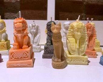 Ancient Egypt Candle // EGYPTIAN CANDLE //  Soya Wax Candle // Egyptian// Home Decor // Tutankhamun Candle // Egypt Cat // Egytp Gods