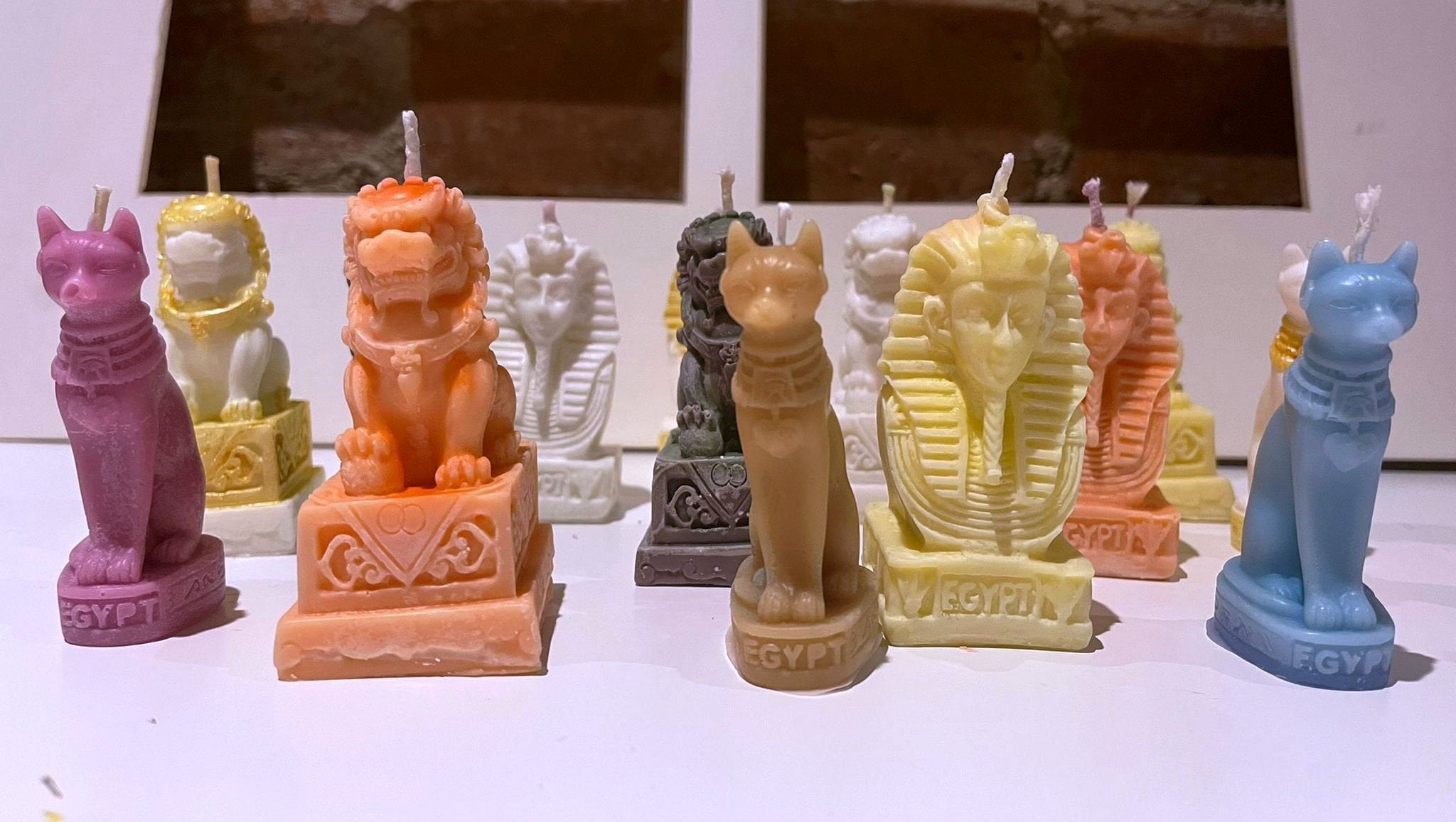 Ancient Egypt Candle // EGYPTIAN CANDLE //  Soya Wax Candle // Egyptian// Home Decor // Tutankhamun Candle // Egypt Cat // Egytp Gods