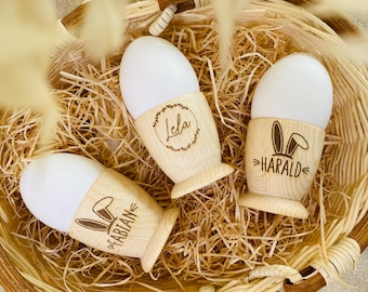 Hueveras de madera personalizadas I Decoración de Pascua I Decoración de Pascua I Regalo de Pascua I Hueveras I Mesa de desayuno