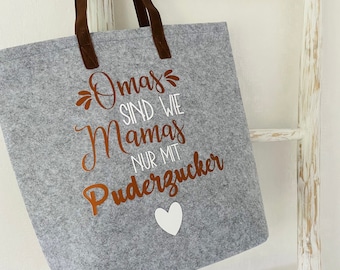 COMPRADOR DE FIELTRO | Las abuelas son como mamás sólo que con regalo de azúcar en polvo para la abuela | Regalo de mamá | Regalo para la abuela | regalos de Navidad