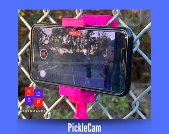 Chain link Fence Camera Mount - Easily Mount Your Phone to take pictures and videos. Makes a Great for outdoor sports enthusiast.