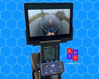 PM5/PM4/PM3 Compatible Adjustable iPad/Tablet & Phone holder combination compatible with Concetp2® - For model D and E rowers, SkiErg®