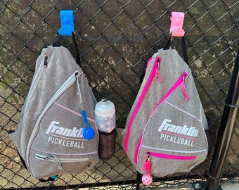 Tournament Gift Pickleball Bag Hooks Personalized for Hanging on Fence - FenceCaddy is very strong and durable.