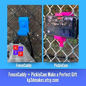 Pickleball Fence Hook/Camera Mount Combo - The Ultimate Gift for Pickleball Lovers. Free Personalization for that special touch!