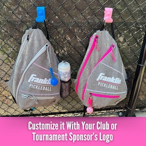 Tournament Gift Pickleball Bag Hooks Personalized for Hanging on Fence - FenceCaddy is very strong and durable.