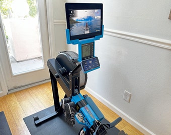 Blue Combo Set PM5 Adjustable iPad/Tablet & Phone holder + Water bottle and Towel Holder compatible with Concept2® rowers (3D printed)