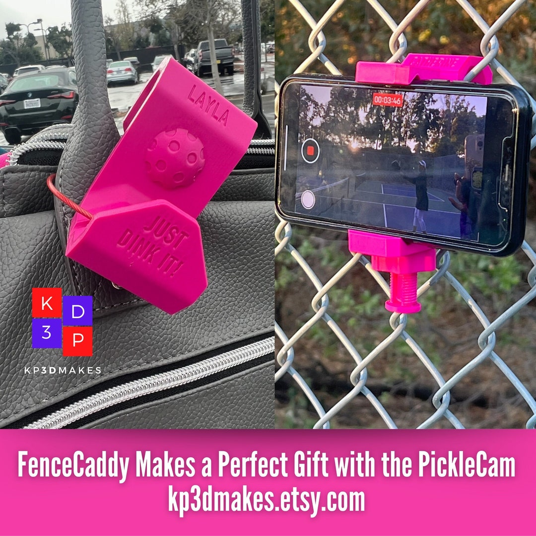 Pickleball Attachable Fence Hook/camera Mount Combo the Ultimate Gift