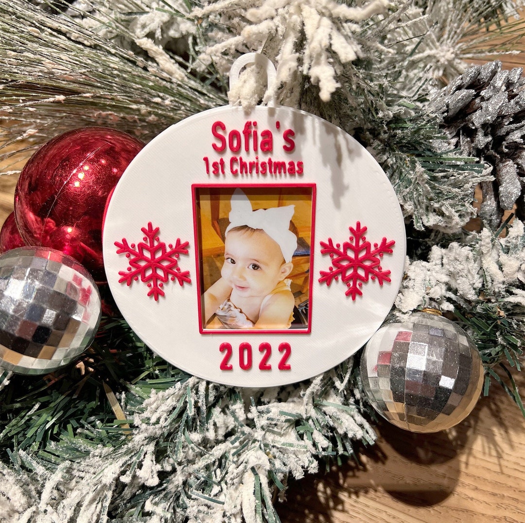 Personalized Instax Mini Picture Ornament With Protective Acrylic, With