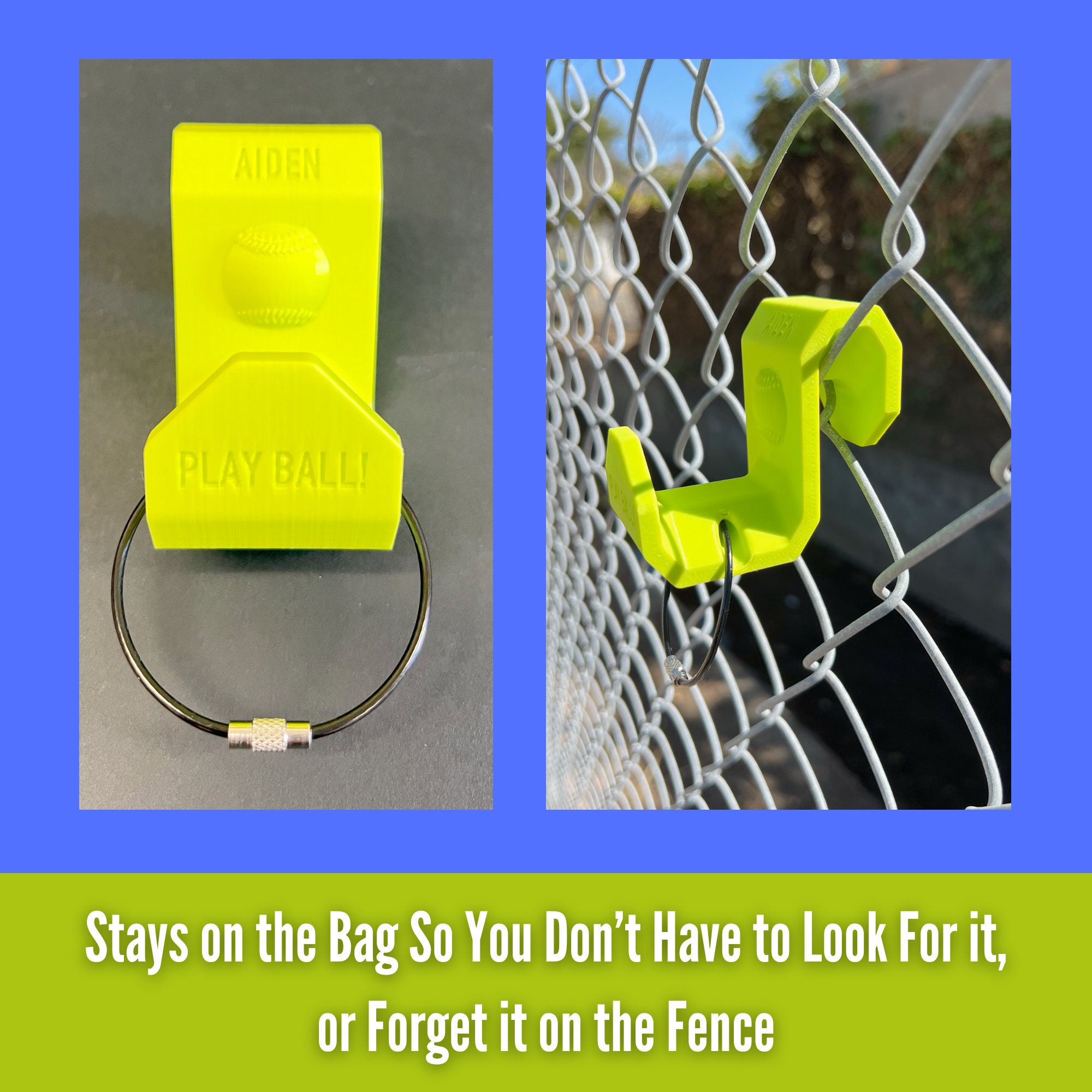 Attachable Baseball Bag Hook Personalized for Hanging on Fence - Fencecaddy Makes a Great Gift for Baseball Players. Stays on Your Bag. - Etsy Attachable Baseball Bag Hook Personalized for Hanging on Fence - Fencecaddy Makes a Great Gift for Baseball Players. Stays on Your Bag. - Etsy