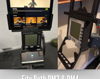 PM3/PM4 Adjustable iPad/Tablet & Phone holder combination compatible with Concept2® Rower with PM3/PM4 monitors - (3D printed)