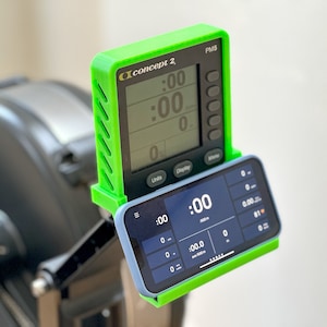 Phone holder for Concept2® Rower, Bike & SkiErg® with PM5 Monitors (Rowers with PM3 and PM4 monitors) With Easy Access to the phone buttons
