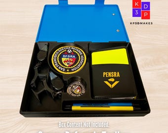 Soccer Referee's Toolbox-Personalized Clipboard organizer for soccer referees to store cards, coins, whistle, pens, and badges. Great gift!