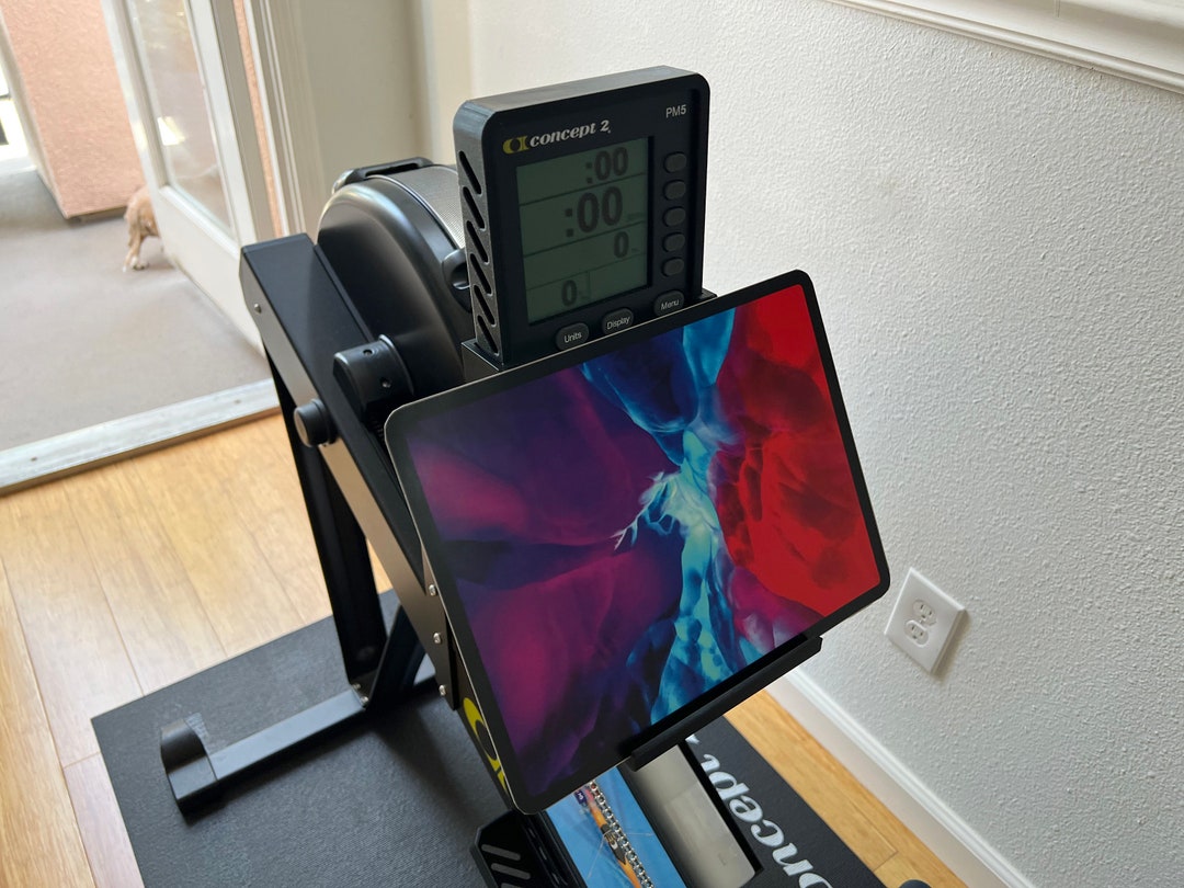 Smartphone Cradle Holder For Concept 2 Rowing Machine PM3 & PM4 Monitors - Black