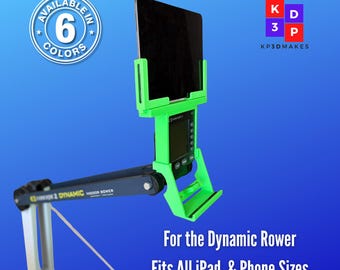 ErgCaddy Tablet & Phone Mount for Concept2® Dynamic RowErg®– Adjustable PM5 Holder Fits iPad Mini to iPad Pro-Upgrade Your Rowing experience