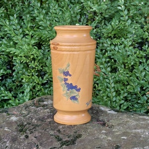 Turned wooden vase / JURA souvenir / Beautiful decorative object / Natural wood / Dried flower vase / Origin France