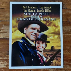 Pôster Na Trilha da Grande Caravana / Burt Lancaster / Pôster de cinema ocidental / Tamanho 24x30 cm / Papel brilhante / Autêntico