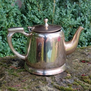 Old teapot, coffee maker entirely in brass / Vintage decorative object / Kitchen decoration / Origin France