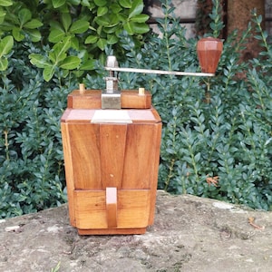 PEUGEOT FRERES walnut coffee grinder / RIC model / French model, 1930s / In working order