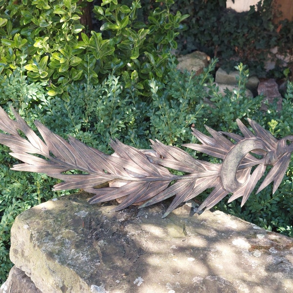 Ancienne palme/plaque en bronze des établissements RAGUET & VIGNES /Usine de Bonneterie /Région Champagne-Ardenne (France)/ Début XXe siècle