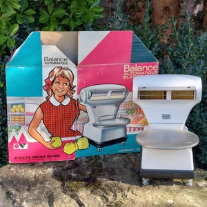 Ancienne balance électrique / Jouet Mont-Blanc / Origine France / Carton d'origine / Collection jeux et jouets anciens