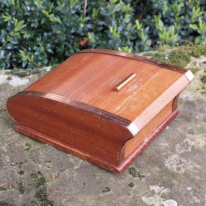Caixa de cigarro de madeira vintage / Distribuidor de cigarro / Decoração vintage e retrô / Item colecionável, itens para fumantes