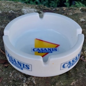 Old CASANIS ashtray (Pastis) / Ceramic ashtray / Advertising item, bar, bistro, cafe decoration