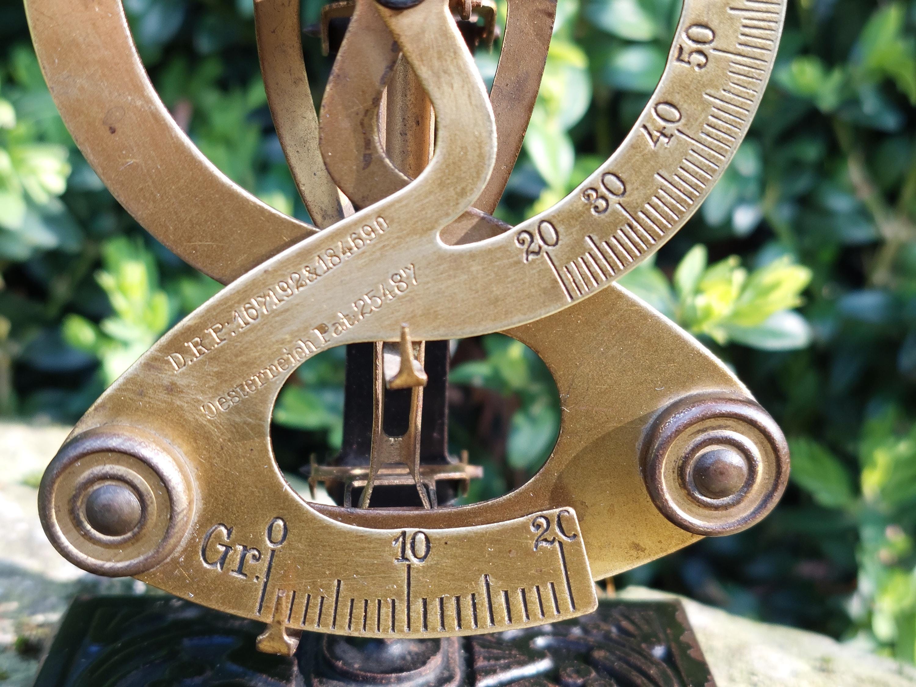 Scale Letter R Antique Letter Scale / Original COLUMBUS Bilateral / 2 Reading Scales ...