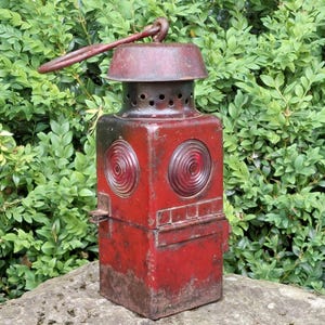 Antique signal lamp / 1960s / Vintage decoration / Collectible / Industrial style