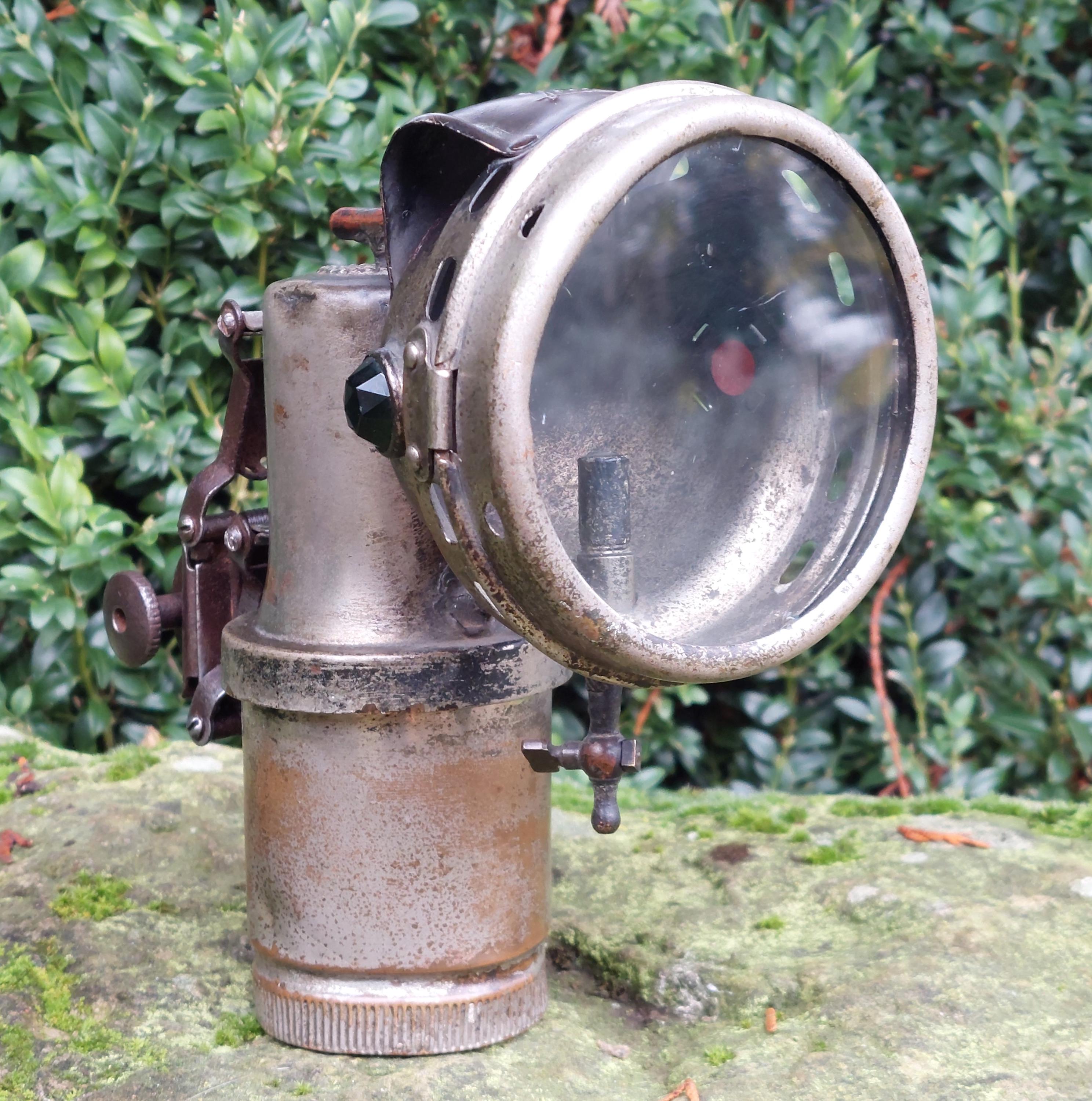 Ancienne lampe à acetylene sncf chef de gare ets albert butin chemin de