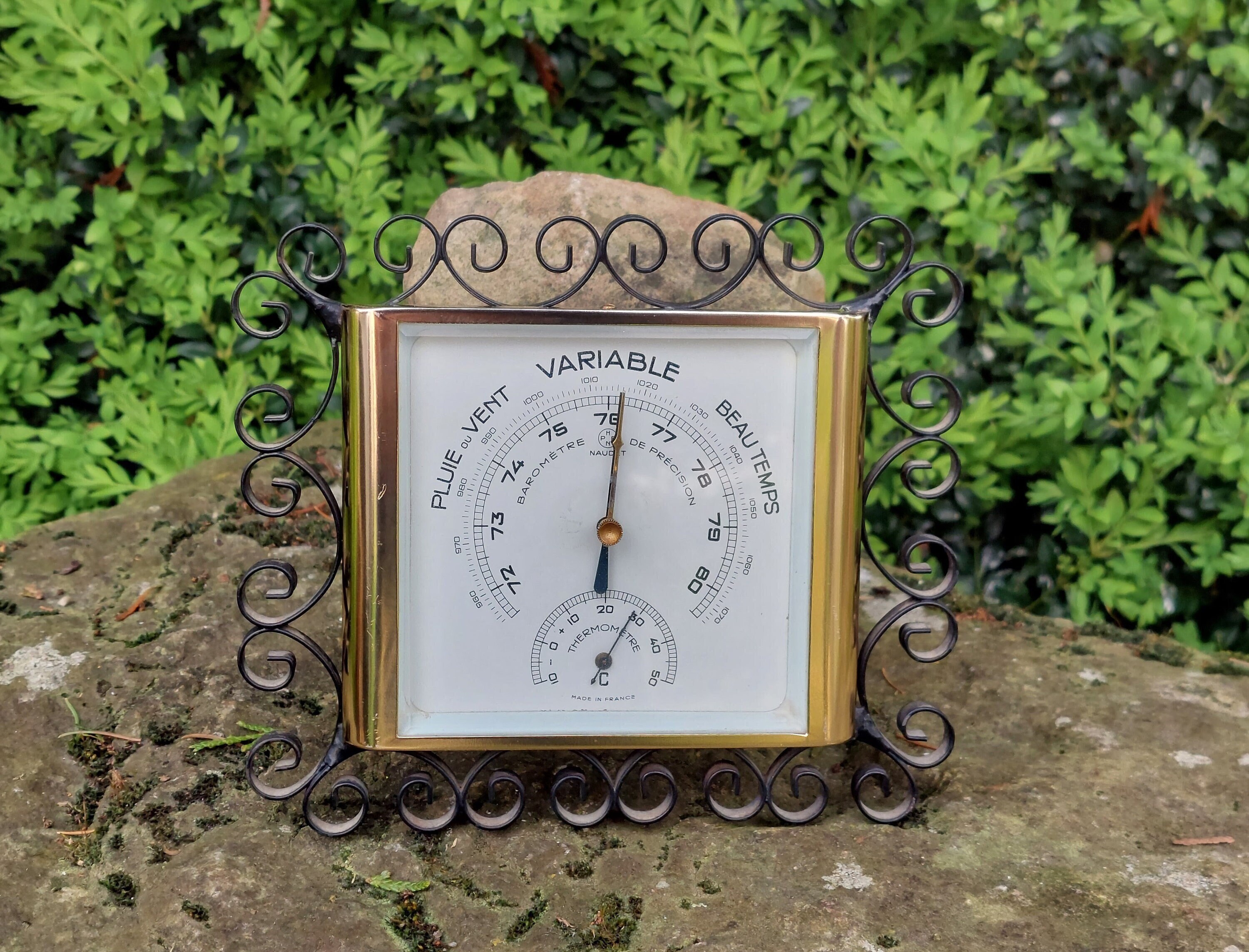 ANCIEN BAROMÈTRE HOLOSTÉRIQUE Naudet Paris Service Météorologique PHBN