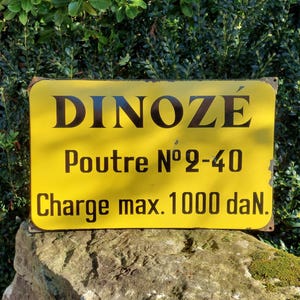 Old enamelled steel plate / Origin France / Industrial style decoration, Loft, Workshop, Garage / Vintage decoration