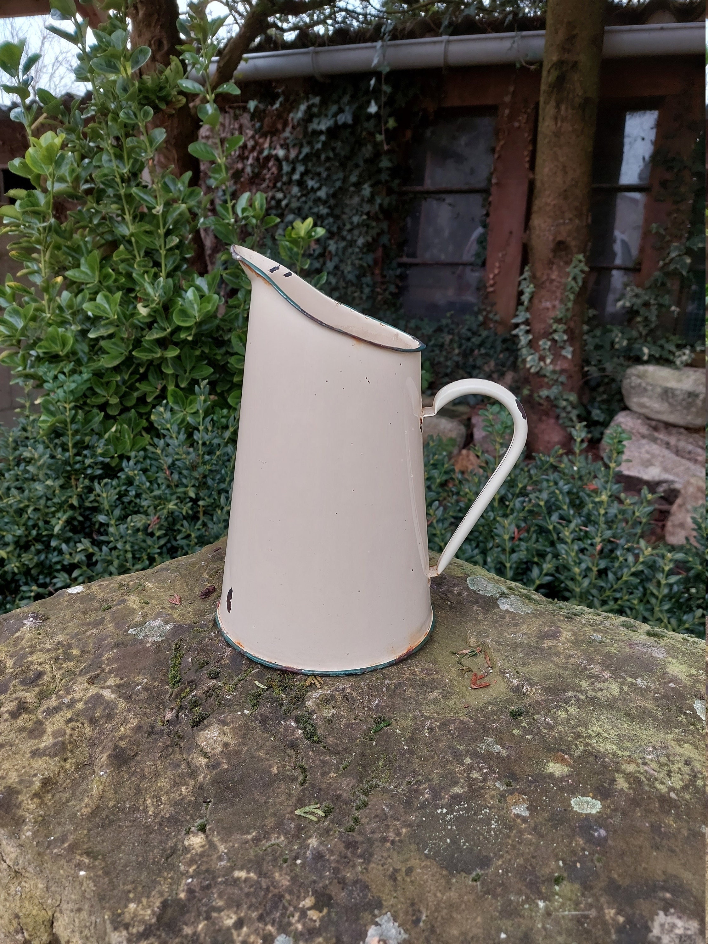 Caraffa In Acciaio Smaltato FANMEX - Stile Vintage, 2.5L, Turchese Scuro, Alta Qualità