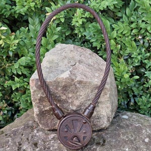 Rare - Anti-theft device with padlock and key / Functional / Made in Germany / Vintage decoration / Collection of locks, closures, padlocks