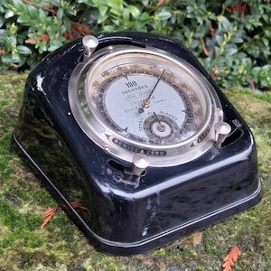 Vintage ALLO-STOP COUPATAN Rouen Stoppuhr/ Telefontimer/ Schwarzes Bakelit/ Hergestellt in Frankreich/ Hervorragendes Sammlerstück/ Funktioniert