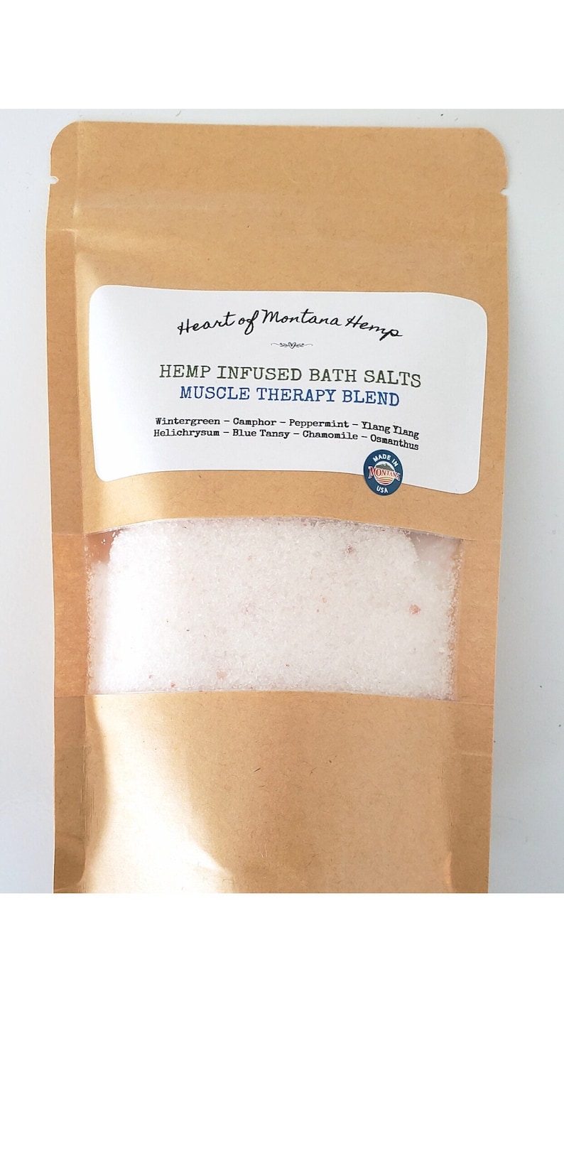 Muscle Aid Blend Hemp Infused Bath Salts All Natural, Handmade, Clean,No Preservatives or Additives. Aids in sore, achy muscles & recovery image 4