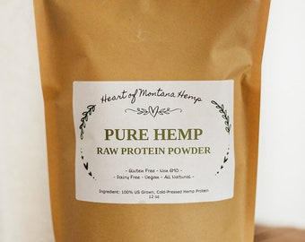 Hemp Protein Powder -100% USA Grown, Cold-Pressed. COMPLETE plant based protein source-Gluten Free,Vegan, Non GMO, Paleo, Keto,Raw