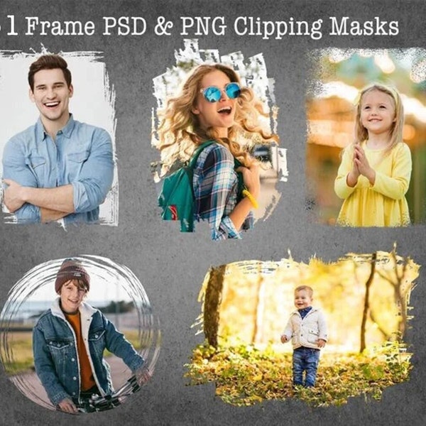 Grunge PNG Rahmen - Set aus 51 PNG & PSD Grunge Rahmen