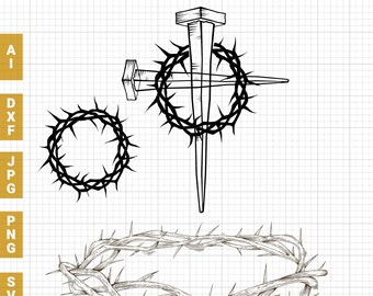 Download Crown Of Thorns Svg Etsy
