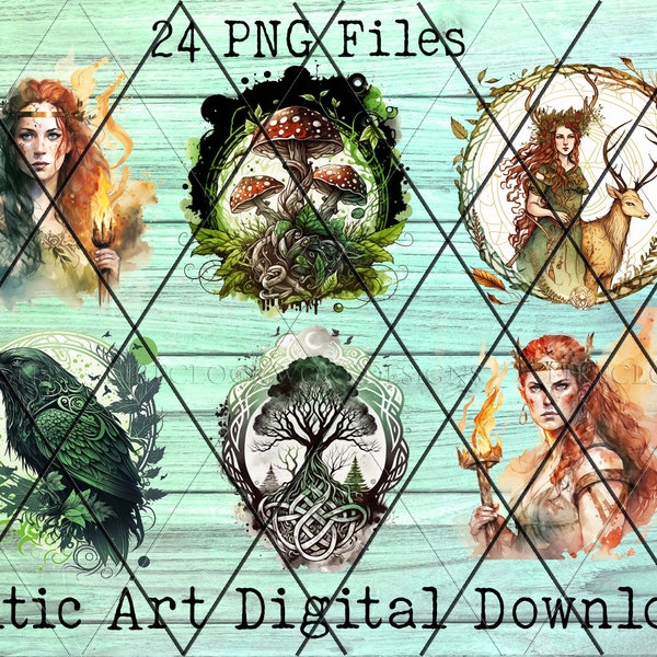 Celtic Digital Download | Celtic Clip Art PNG | Pagan, Ireland, Scotland, Britain, Transparent, Ephemera Digital Download