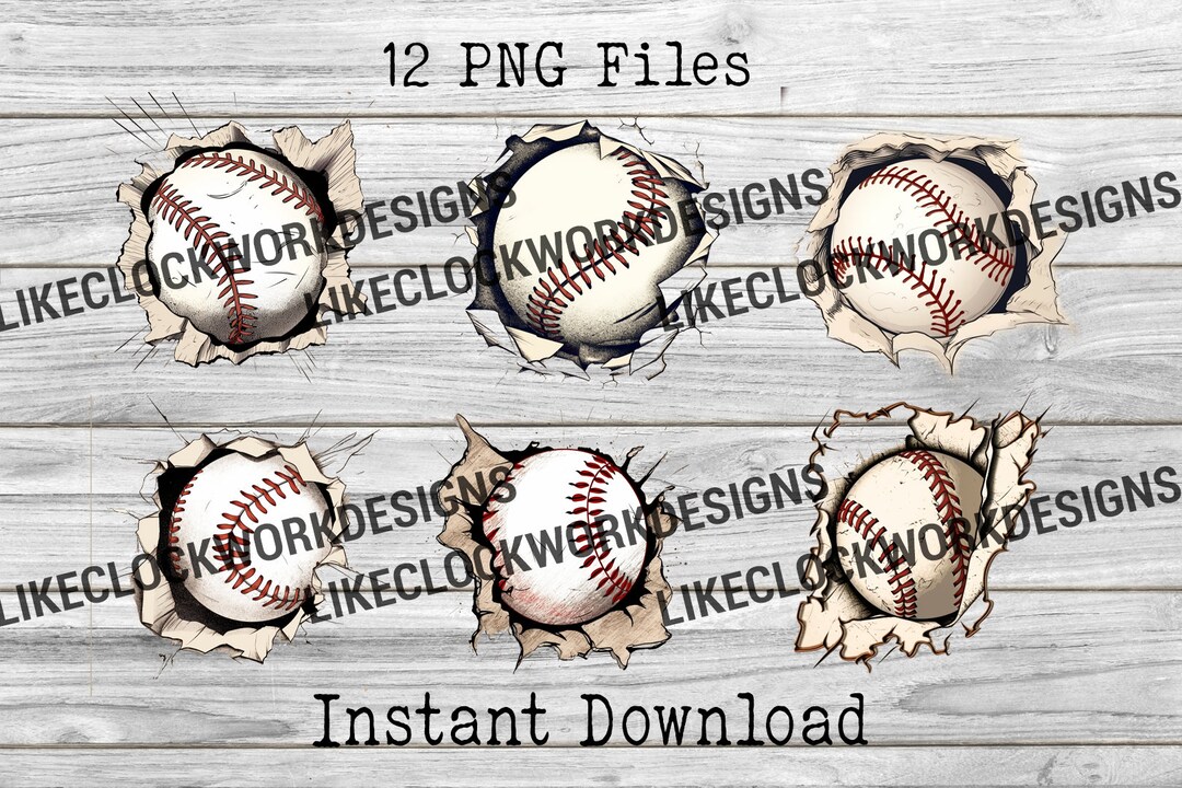 Baseball Digital Download Baseball PNG Bundle Baseball Clipart - Etsy