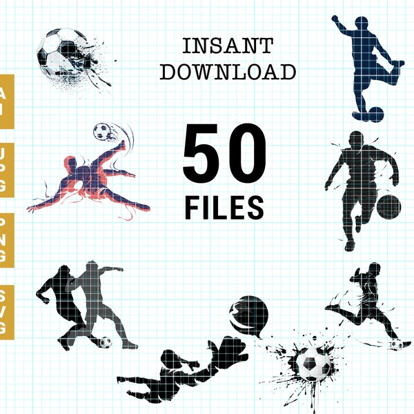 Fußball Digital Download | Fußball PNG Bundle | Fußball Clipart