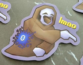 Pegatina de vinilo de 3" con el meme de Banshee de OSRS (Lmao)