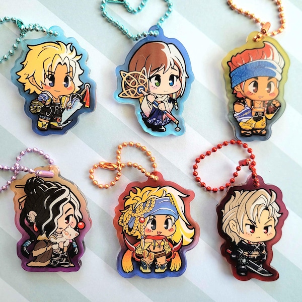 FFX & X-2 Bead Chain 2" Acrylic Charms